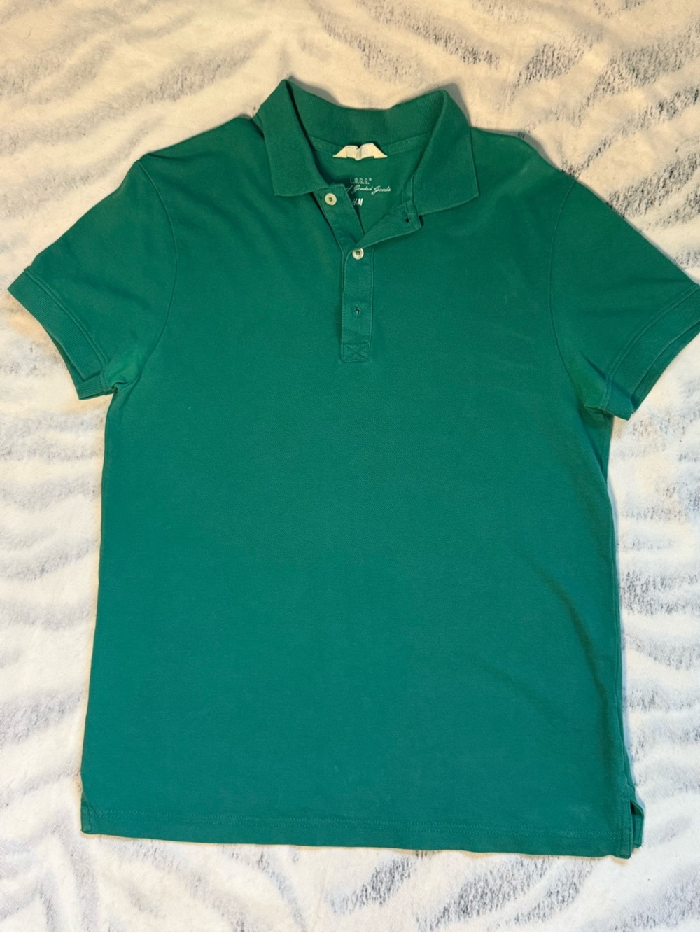 H&M Teal Green Men's Polo Shirt